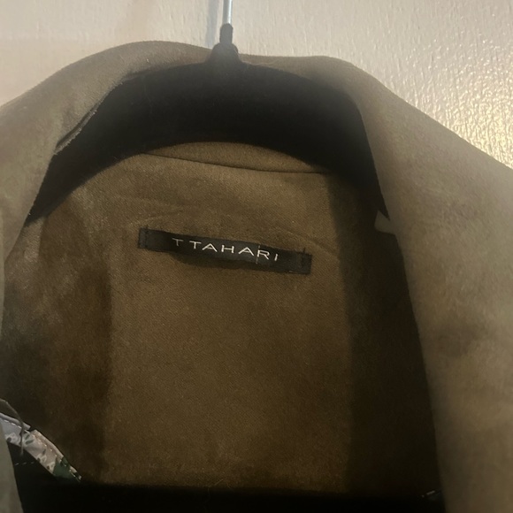 T Tahari suede feel open jacket - Picture 4 of 8